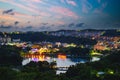 Green grass lake in hsinchu, taiwan at night