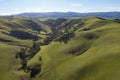 Aerial View of Green Hills in Tri-Valley, Northern California Royalty Free Stock Photo