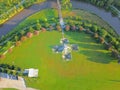 Aerial view green park in downtown Houston, Texas, USA Royalty Free Stock Photo