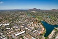 Aerial view of Greenbelt in Scottsdale, Arizona Royalty Free Stock Photo