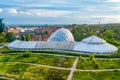 Aerial view of greenhouse at Aarhus botanical garden, Denmark Royalty Free Stock Photo