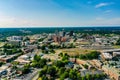 Aerial view of the Greensboro, North Carolina skyline Royalty Free Stock Photo