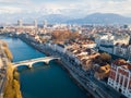 Aerial view of Grenoble Royalty Free Stock Photo