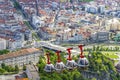 Aerial view of Grenoble city, France Royalty Free Stock Photo