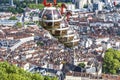 Aerial view of Grenoble city, France Royalty Free Stock Photo