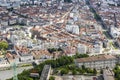 Aerial view of Grenoble old town, France Royalty Free Stock Photo