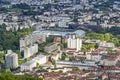 Aerial view of Grenoble old town, France Royalty Free Stock Photo