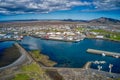 Aerial view of Grindavik, Iceland near the Blue Lagoon Royalty Free Stock Photo