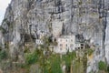 Aerial view of the Grotto of Maria Magdalena in France, Plan D`Aups, the massif St.Baum, holy fragrance, famous place