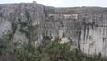 Aerial view of the Grotto of Maria Magdalena in France, Plan D`Aups, the massif St.Baum, holy fragrance, famous place