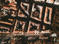Aerial view of a group of buildings in Savona, Italy
