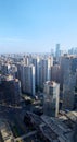 aerial view of a group of skyscrapers in the central area of Changsha