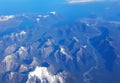 Aerial view of mountains in the Andes, Chile
