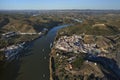 Aerial view of the Guadiana river Royalty Free Stock Photo