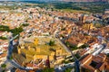 Aerial view of Guadix city and Alcazaba fortness in Spain Royalty Free Stock Photo