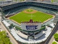 Aerial View Of Wrigley Field, Home Of The Chicago Cubs Major League Baseball Team Royalty Free Stock Photo