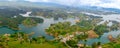 Aerial view of Guatape in Antioquia, Colombia