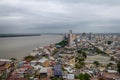 Aerial view of Guayas River and Guayaquil city - Guayaquil, Ecuador