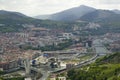 Aerial view of the Guggenheim Museum of Contemporary Art of Bilbao (Bilbo) located on the North Coast of Spain in the Basque Royalty Free Stock Photo