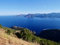 Aerial view of the Gulf of Porto. Calanches de Piana, Corsica, France. Royalty Free Stock Photo