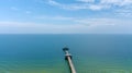 Aerial view of the beach at Gulf Shores, Alabama Royalty Free Stock Photo