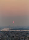 Aerial view of Guzhen Zhongshan during the sunset