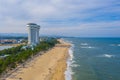 Aerial view of Gyeongpo Beach in Gangneung, Republic of Korea Royalty Free Stock Photo