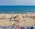 Aerial View of Haeundae Sand Festival, Busan, South Korea, Asia Royalty Free Stock Photo