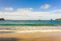 Aerial view of Hahei Beach New Zealand