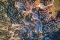 The hairpin bends of the maloja pass road in the Swiss Alps