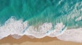 Aerial View of Half Beach and Half Water: A Stunning Summer Vacation Background