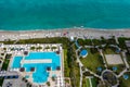 Aerial view of Hallandale Beach from high-rise luxury condominium Royalty Free Stock Photo