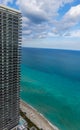 Aerial view of Hallandale Beach from high-rise luxury condominium Royalty Free Stock Photo