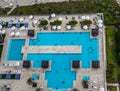 Aerial view of Hallandale Beach from high-rise luxury condominium Royalty Free Stock Photo