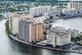 Aerial view of Hallandale Beach from high-rise luxury condominium Royalty Free Stock Photo