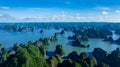 Aerial view of halong city in Quang Ninh Province, Vietnam