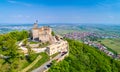 Hambacher Schloss or Hambach Castle, aerial view. Rhineland-Palatinate, Germany.