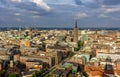 Aerial view of Hamburg city center, Germany Royalty Free Stock Photo