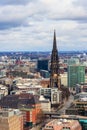 Aerial view of Hamburg city center, Germany Royalty Free Stock Photo