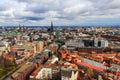 Aerial view of Hamburg city center, Germany Royalty Free Stock Photo