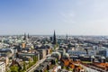 Aerial view of Hamburg city center, Germany Royalty Free Stock Photo