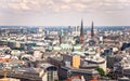 Aerial view of Hamburg downtown Royalty Free Stock Photo