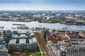 Aerial view of Hamburg in Germany Royalty Free Stock Photo