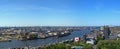 Aerial view of Hamburg harbor Royalty Free Stock Photo