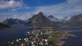 Aerial view of Hamnoy Village in Norway