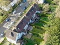 Aerial view of Hampstead Garden Suburb, an elevated suburb of London. Royalty Free Stock Photo