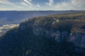 Aerial View Of A Hang Glider Launch Pad In The Blue Mountains In Australia