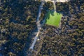 Aerial view of a Hang Glider launch pad in The Blue Mountains in Australia Royalty Free Stock Photo