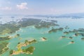 Aerial view of hangzhou thousand island lake landscape Royalty Free Stock Photo