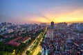 Aerial view of Hanoi cityscape at Hoang Quoc Viet street, Cau Giay district, Hanoi Royalty Free Stock Photo